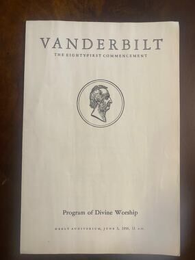 Vanderbilt University 81st Commencement Program of Divine Worship